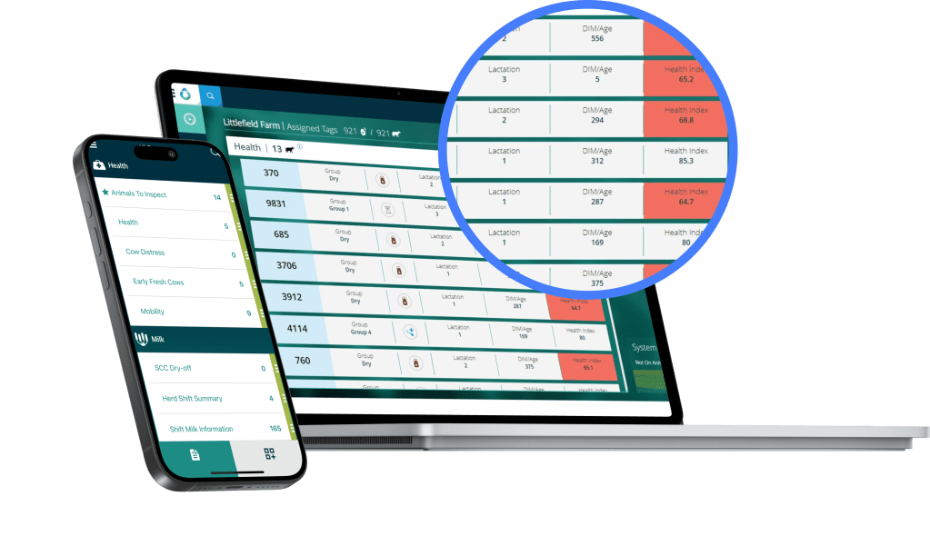 SenseHub Dairy data on various screen devices